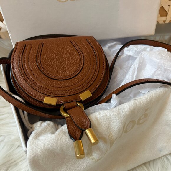 Chloe  Calfskin Nano Marcie Saddle Bag EUC - Picture 2 of 15